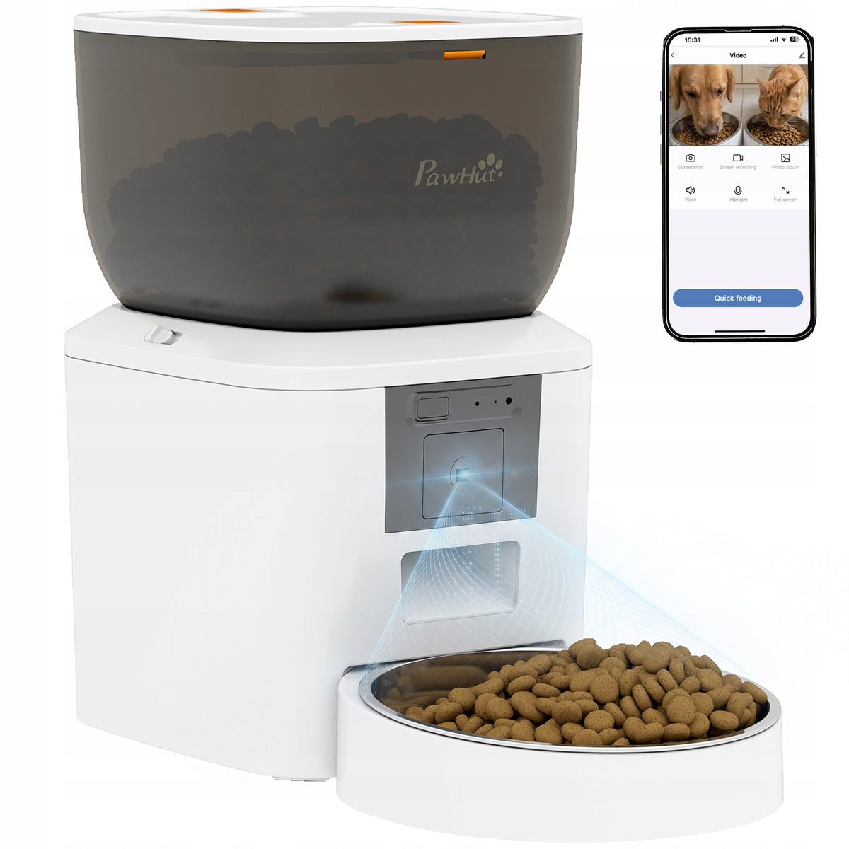 Food Feeder with Camera and WiFi 4L Automatic