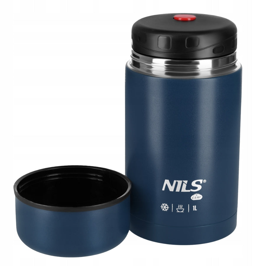 Food Thermos Thermal Container For Lunch Stainless Steel 1 L Color blue