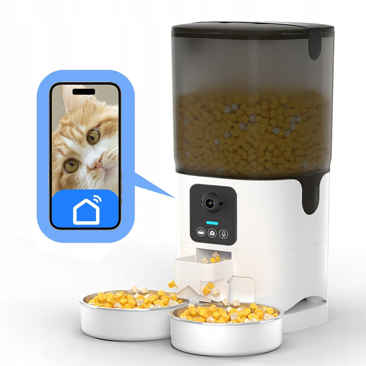 Food feeder PAPIFEED automatic 7L with camera HD1080p Packaging status original