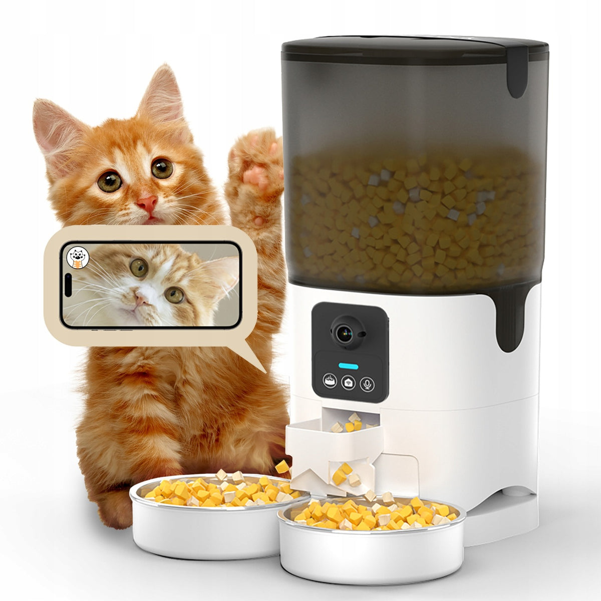 Food feeder PAPIFEED automatic 7L with camera HD1080p