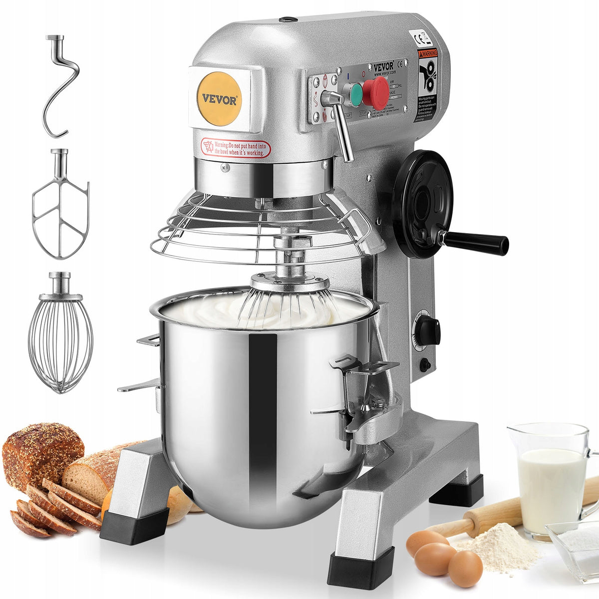 Food processor Vevor B20B 1100 W silver/grey