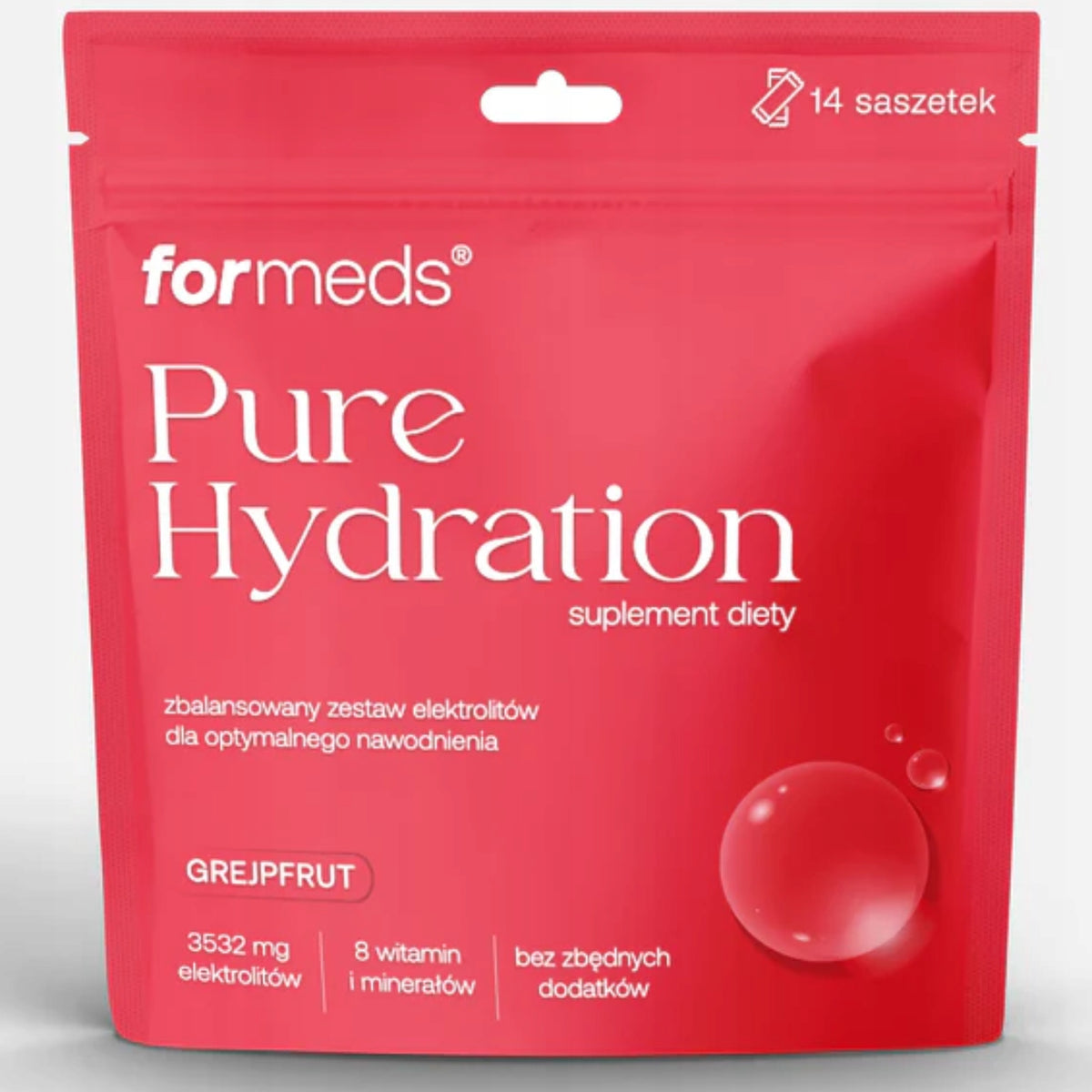 Formeds Pure Hydration Grapefruit electrolytes powder 14 pcs