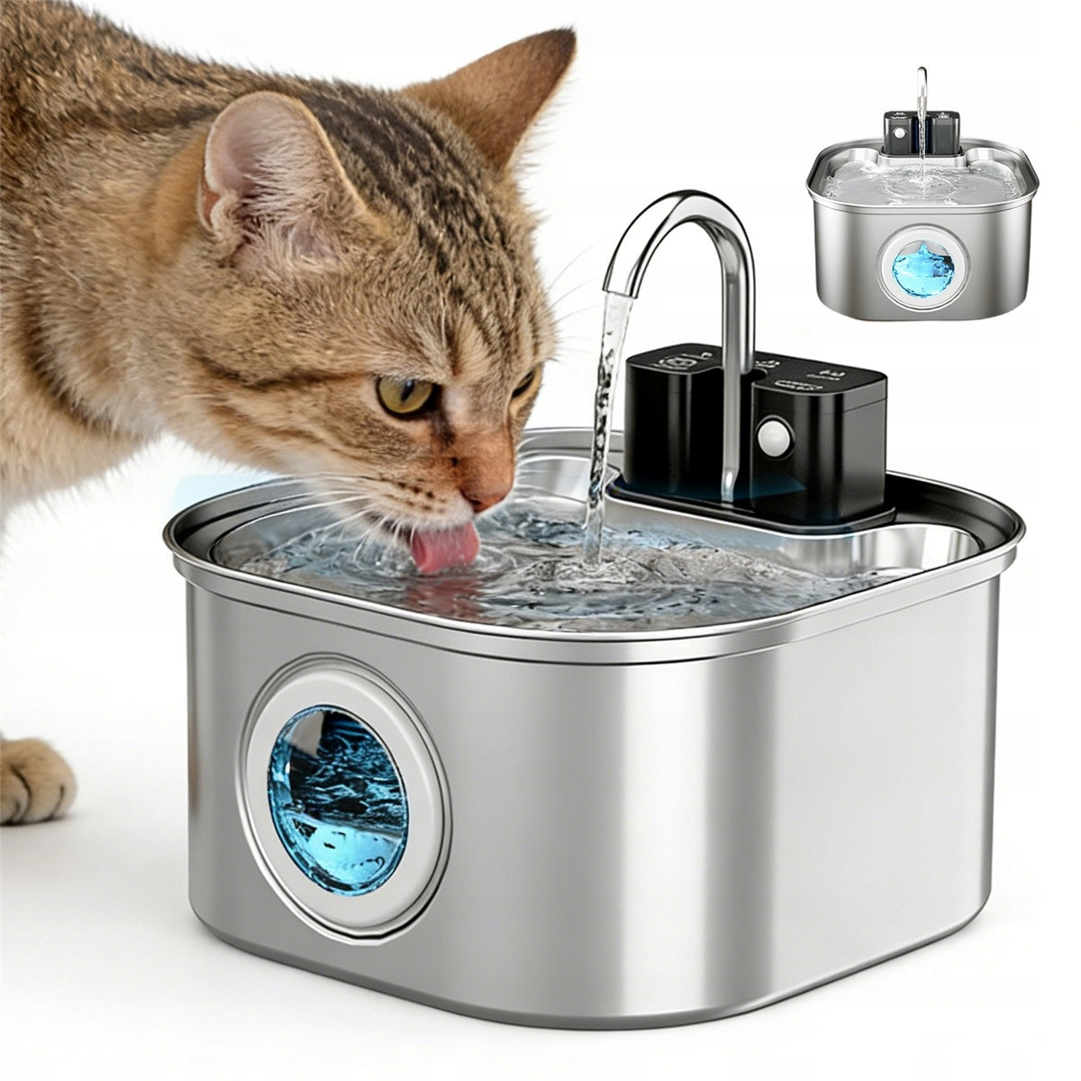 Fountain Cat Drinker Wireless New Easy To Clean For