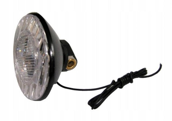 Front dynamo bike light with glare