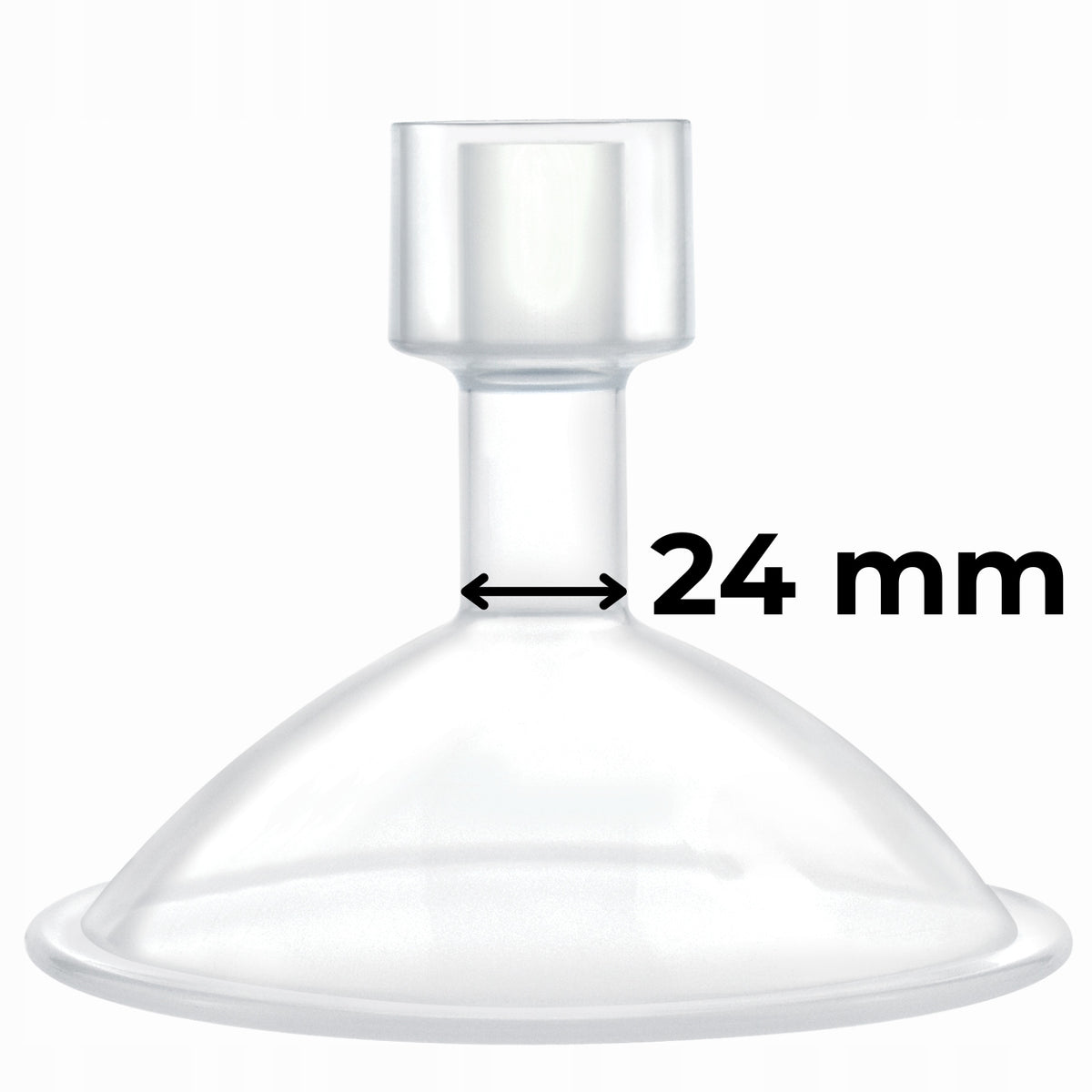 Funnel for breast pump bowl 24 mm