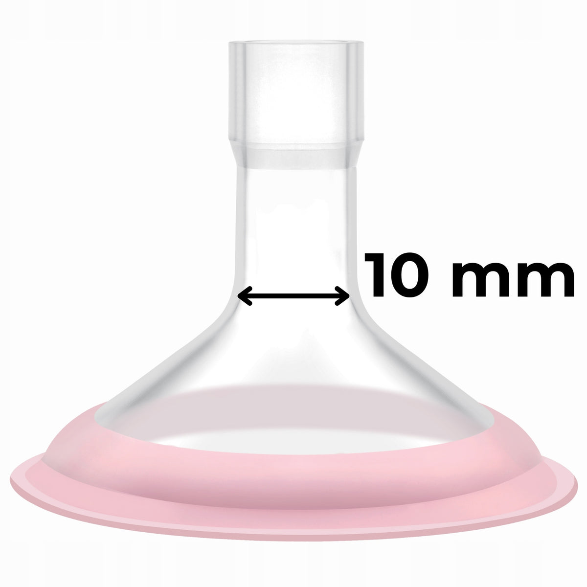 Funnel for breast pump wide angle 10 mm