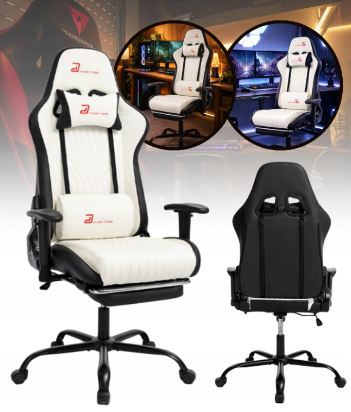 GAMING CHAIR WHITE FOR PLAYER HEIGHT ADJUSTABLE GAMING FURNITURE Manufacturer code CH510-WT