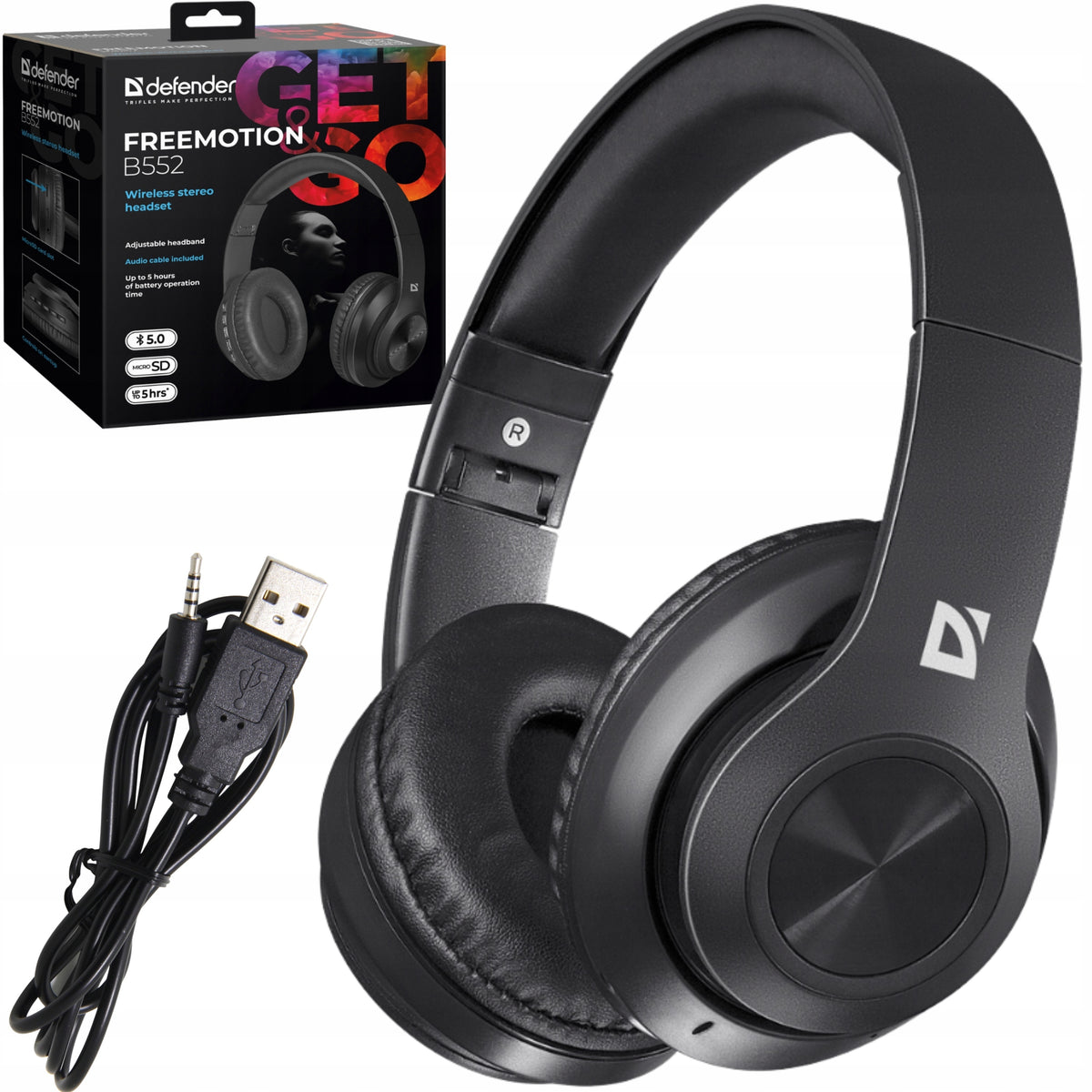 GAMING WIRELESS HEADPHONES WITH BLUETOOTH ON-EAR MICROPHONE