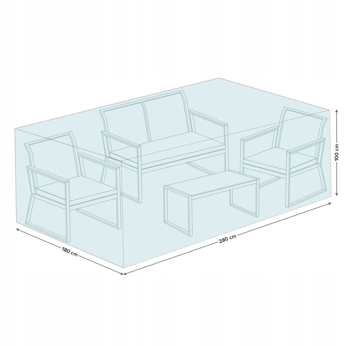 GARDEN Coffee Furniture Cover Protective Fading Resistant Cover Packaging status original