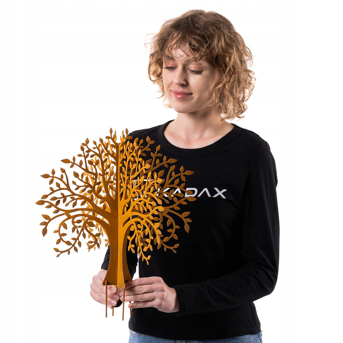 GARDEN DECORATION TREE CORTEN 40cm STEEL GARDEN DECORATION RUST KORTEN Packaging status original
