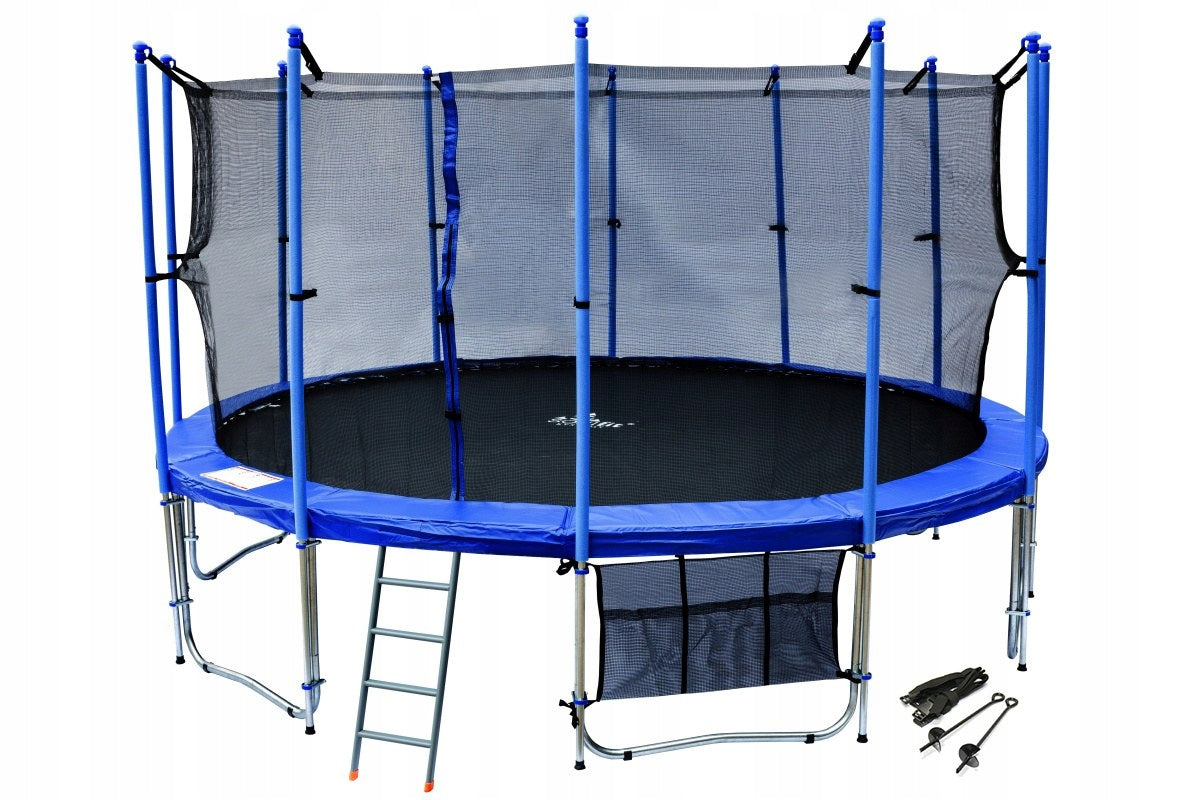 GARDEN TRAMPOLINE 427CM WITH NET LADDER 14FT