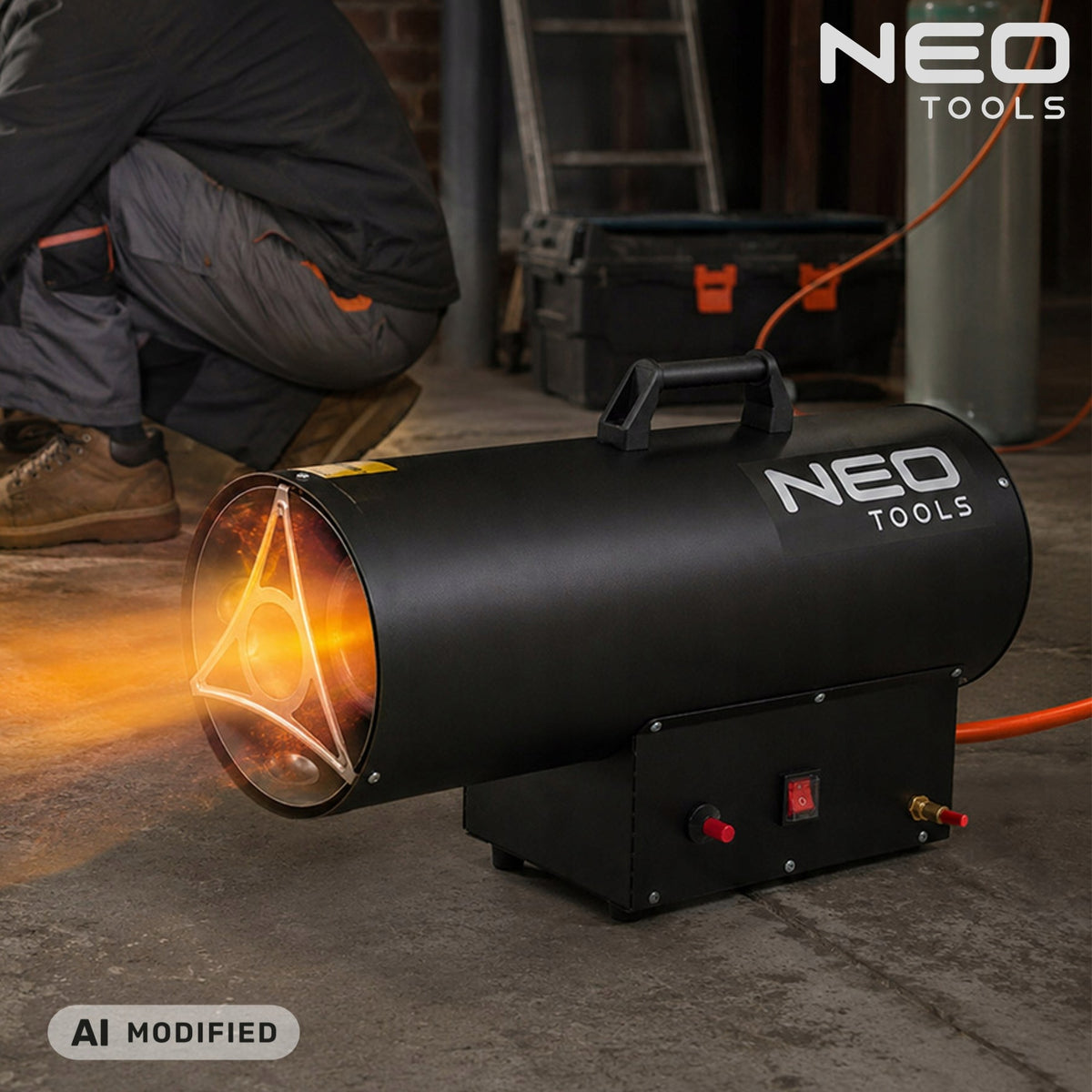 GAS HEATER BLOWER PORTABLE POWERFUL HEATER 50KW STOVE NEO TOOLS Packaging status original