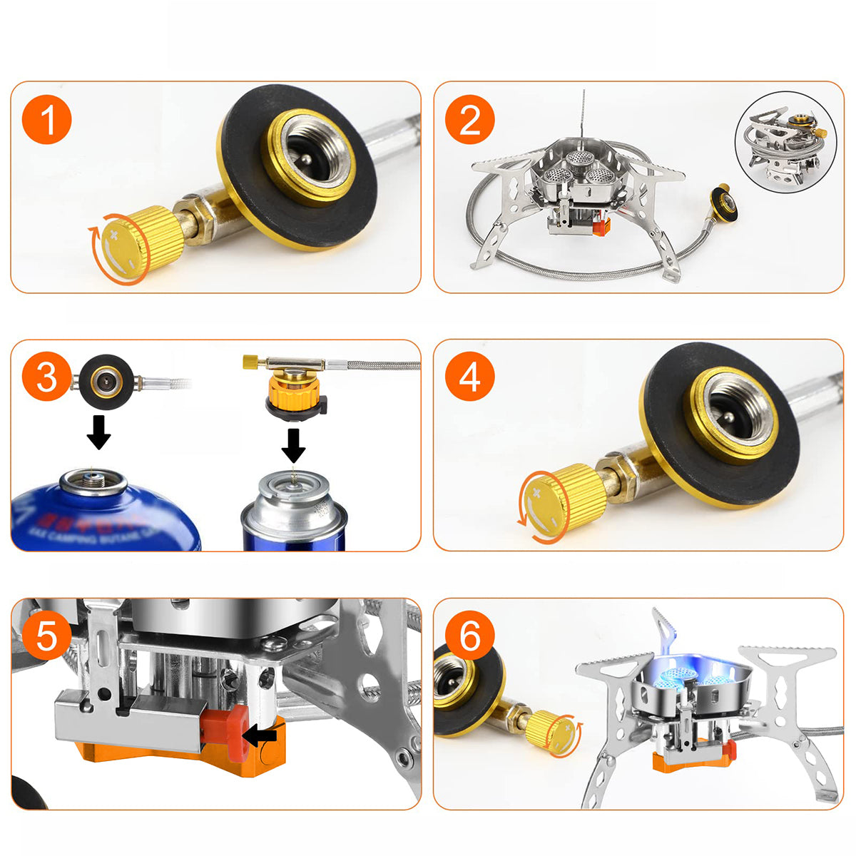 GAS TOURIST STOVE FOR CARTRIDGES CYLINDERS Manufacturer code 4058739513557
