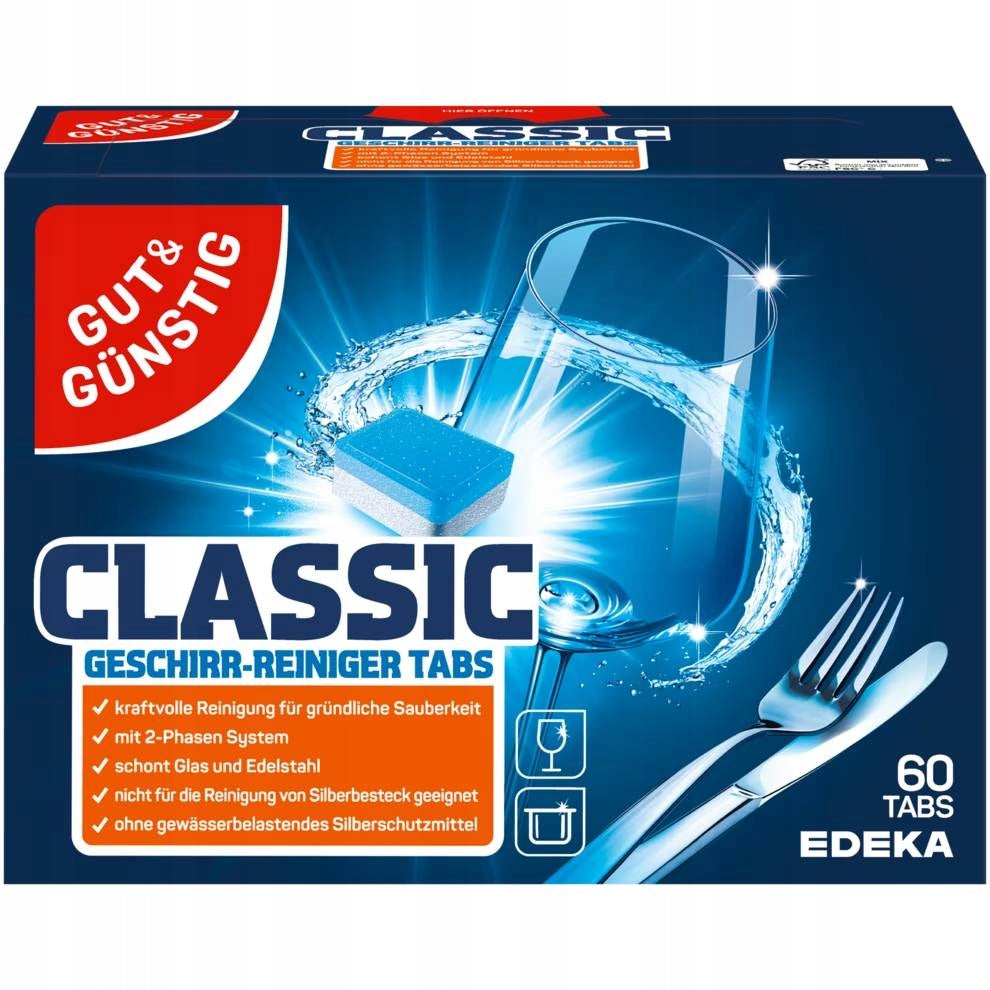 GG Two Phase German Dishwasher Tablets Shine Function 60 Pcs Brand G&G