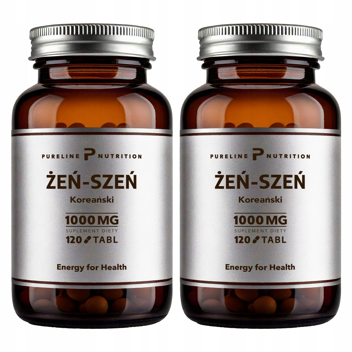 GINSENG KOREAN Root Extract 1000mg Set x2 ENERGY STRESS STRONG