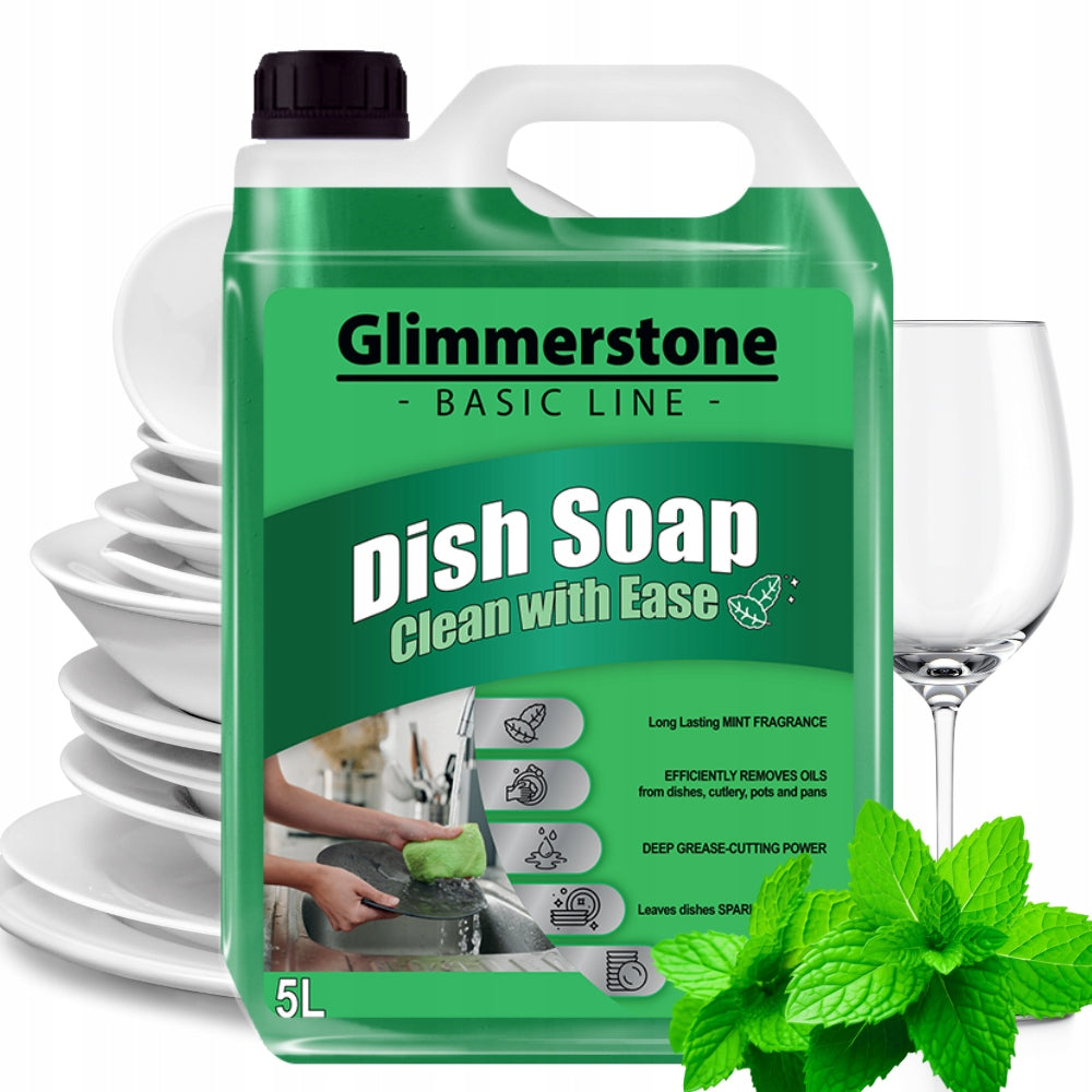 GLIMMERSTONE LIQUID DISHWASHING GEL MINT MODERN FORMULA 5L XXL