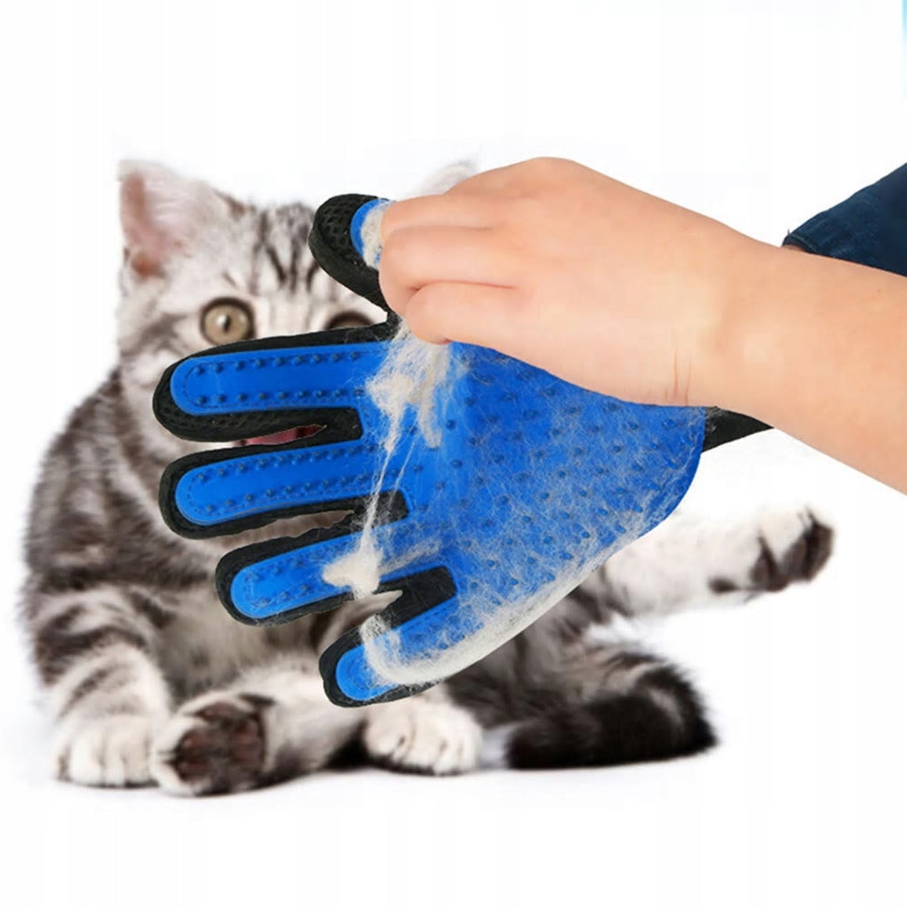 GLOVE BRUSH FOR COMBING ANIMAL HAIR CAT RIGHT