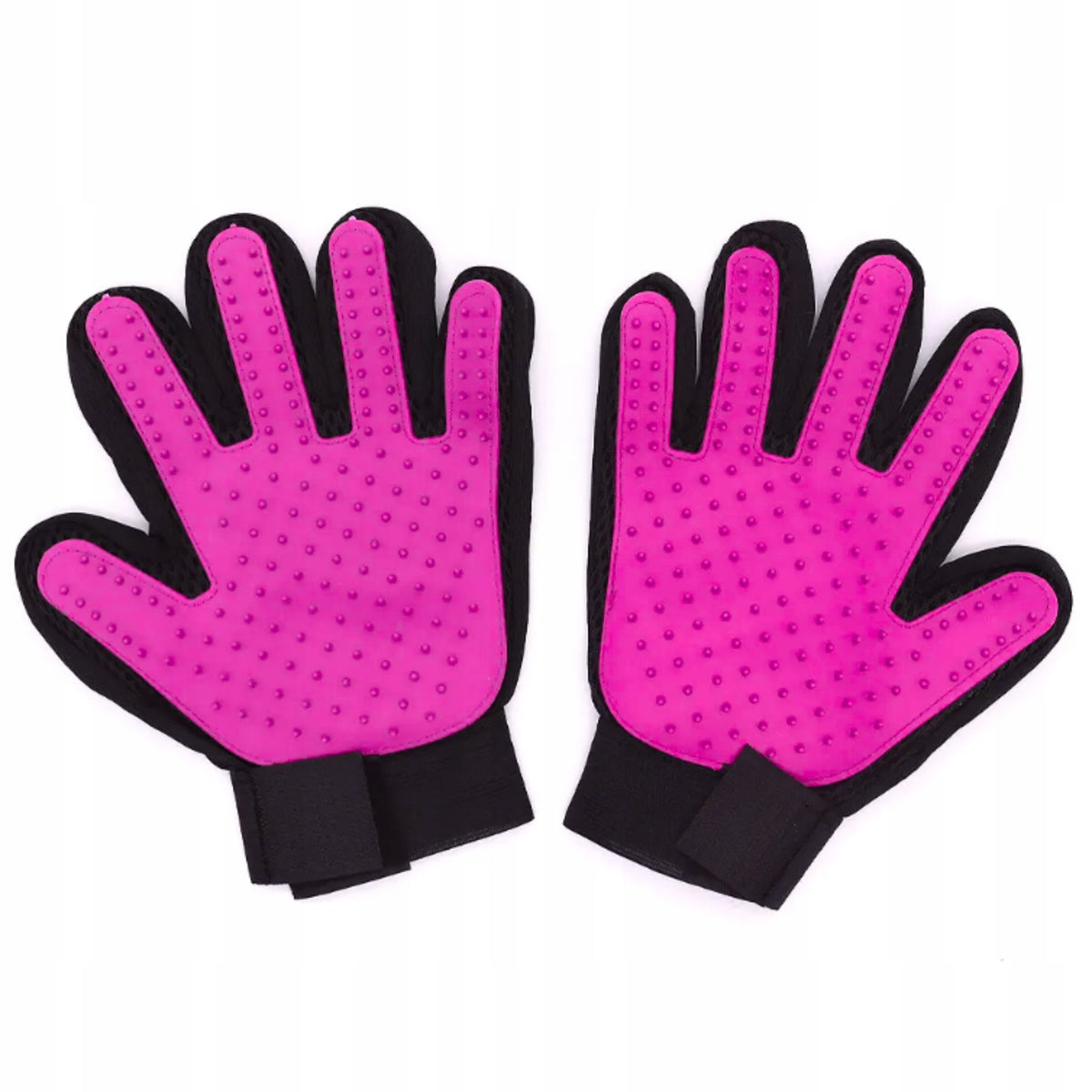 GLOVES FOR COMBING DOG AND CAT HAIR LEFT-RIGHT SET PINK Manufacturer code DOGGSY-BRUSH-GLOVES