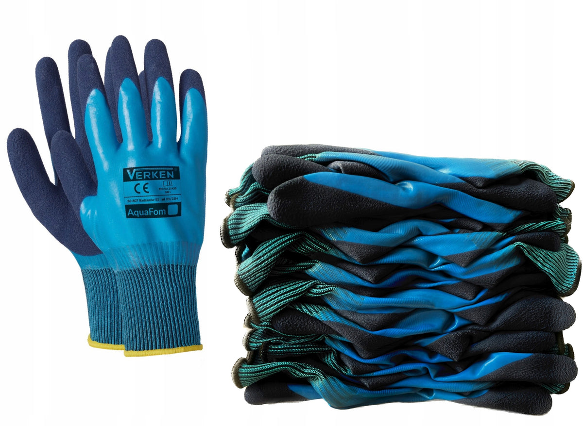 GLOVES work gloves WATERPROOF foam tight 10 PAIRS