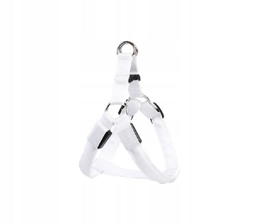 GLOWING HARNESS FOR DOG WHITE S 32-40x2cm