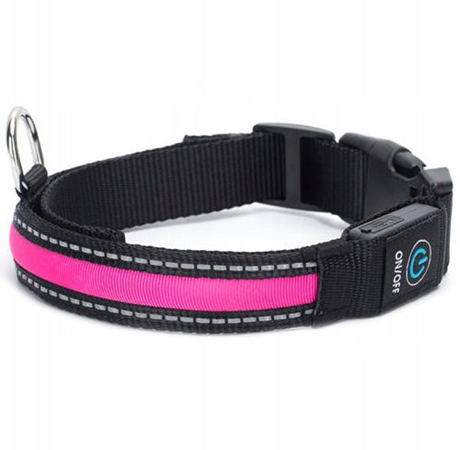 GLOWING LED COLLAR CHARGED USB FOR DOG 41-51CM