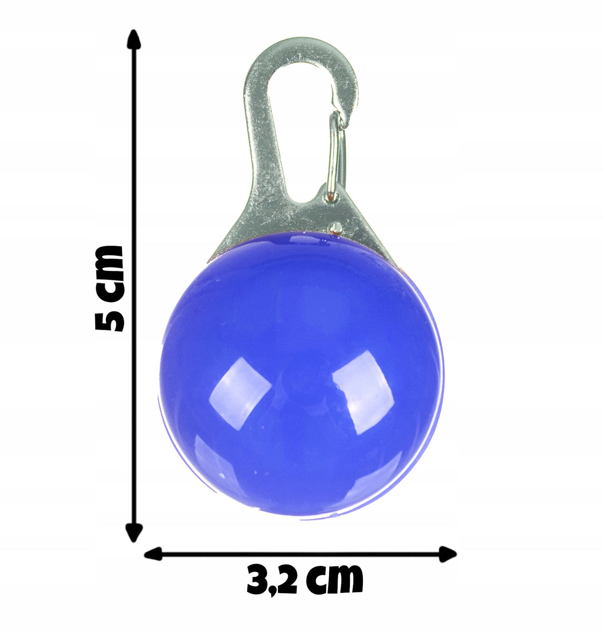 GLOWING LED LAMP Dog Collar Pendant BLUE Packaging status original