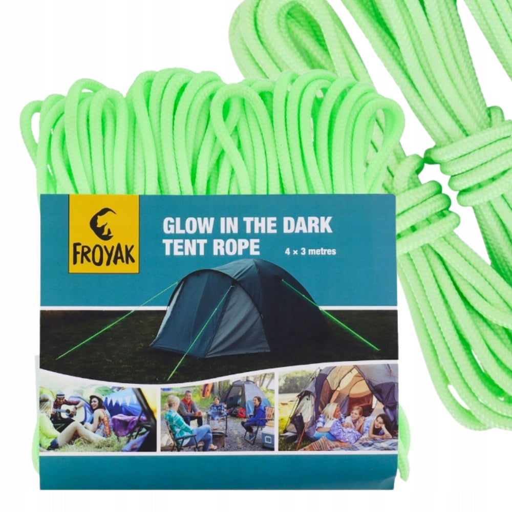 GLOWING TENSION CORDS FOR TENT FLUORESCENT 4X3M GLOW STRINGS