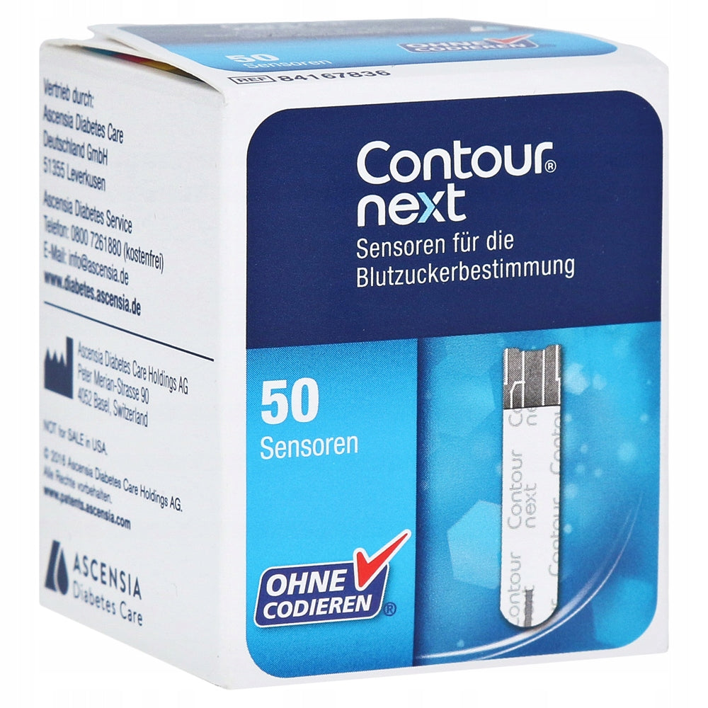 GLUCOSE STRIPS CONTOUR NEXT 50 PIECES Packaging status original