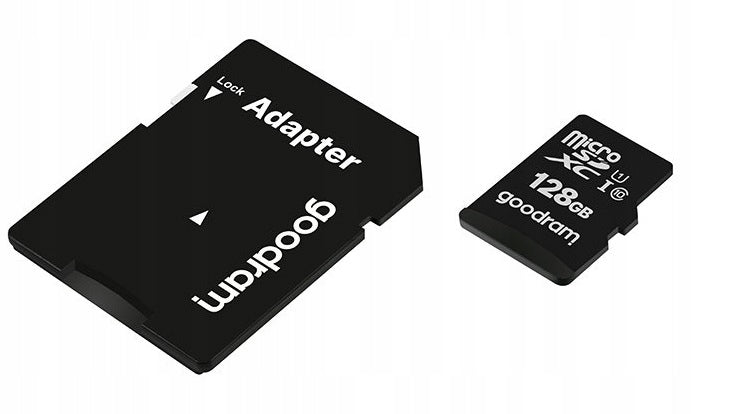 GOODRAM UHS1 CL10 128GB microSD MEMORY CARD + 100MB ADAPTER Packaging status original