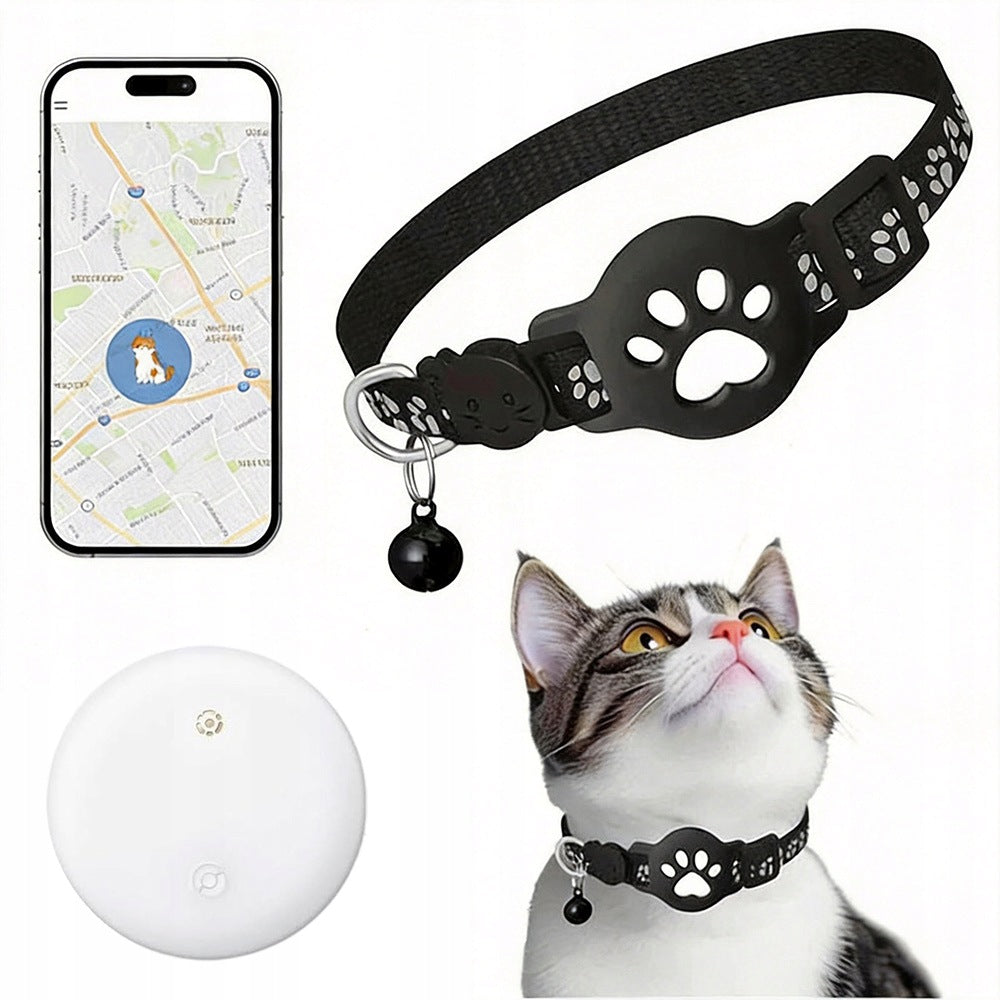 GPS Cat Collar with Reflective Strap, Mini Tracking Device