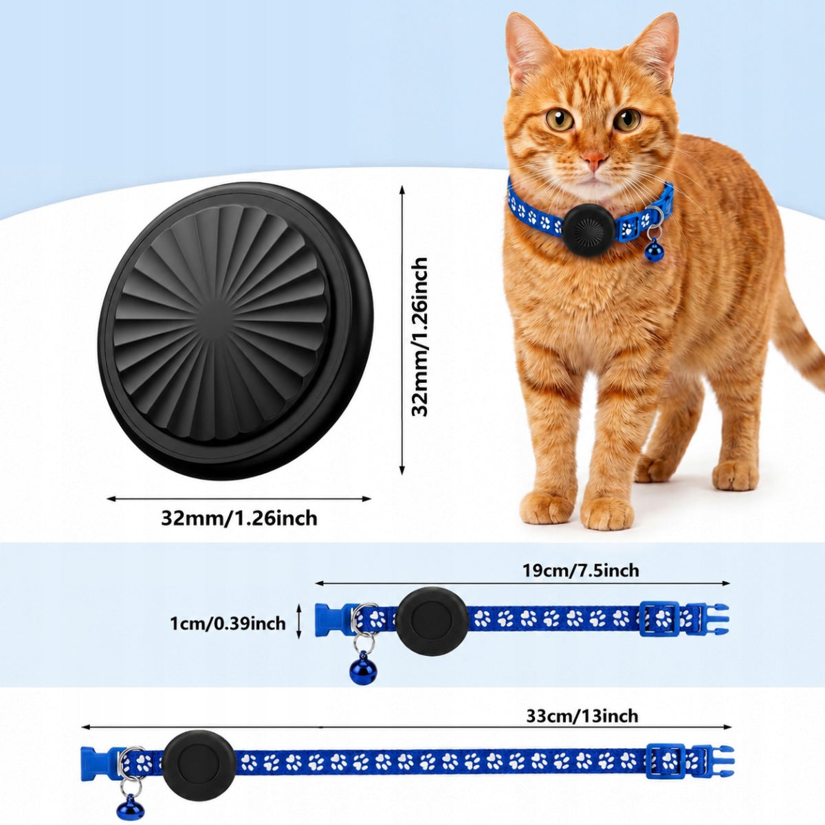 GPS LOCATOR FOR CAT DOG COLLAR PREVENTS LOSS WITHOUT SUBSCRIPTION Packaging status original