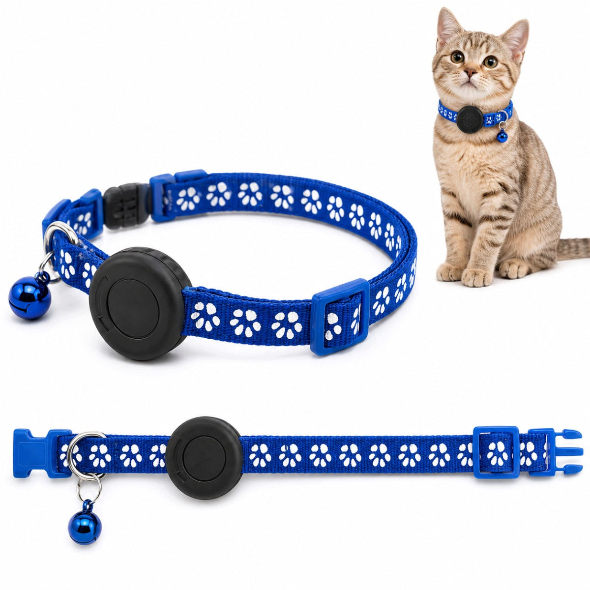 GPS LOCATOR FOR CAT DOG COLLAR PREVENTS LOSS WITHOUT SUBSCRIPTION