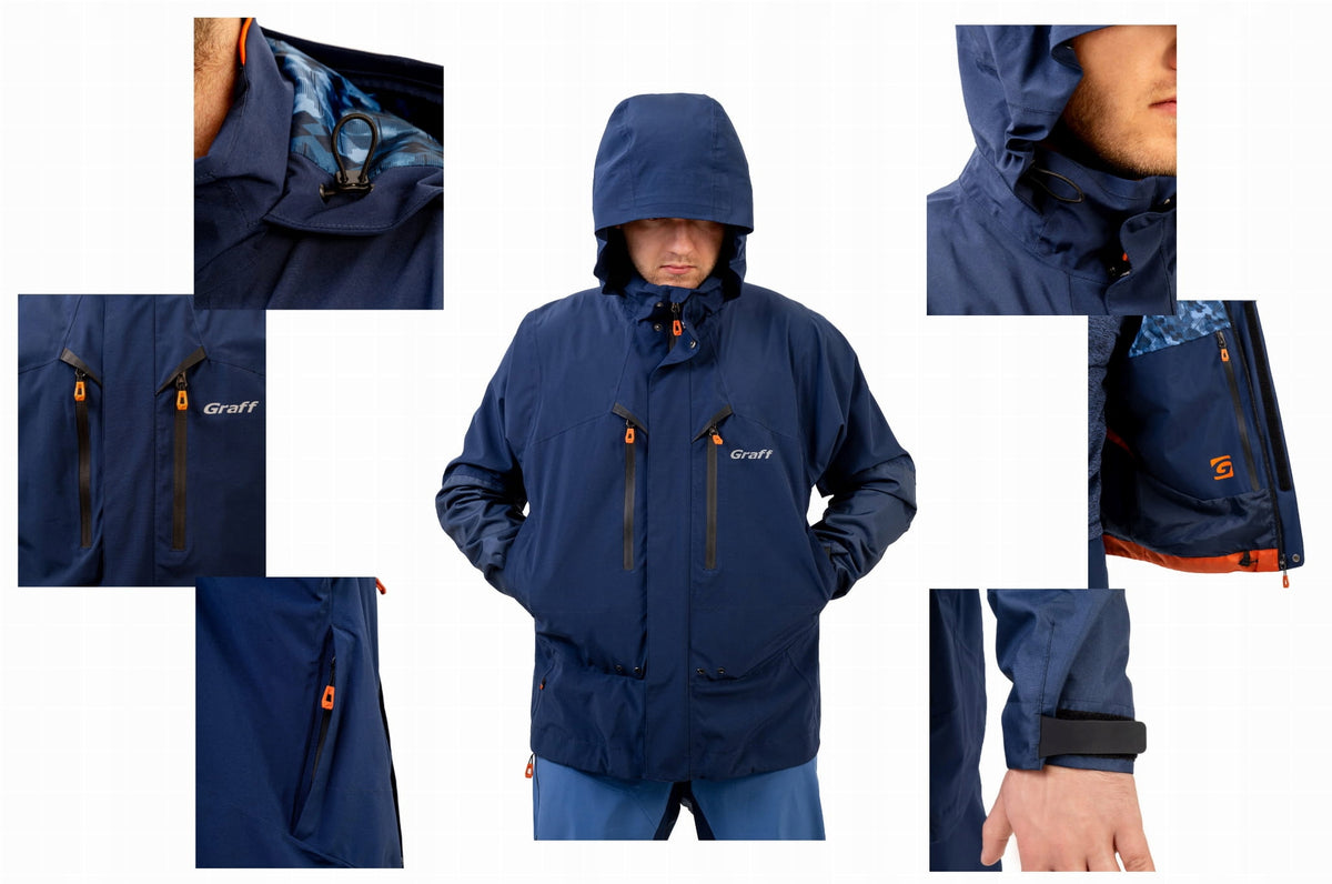 GRAFF WATERPROOF FISHING JACKET size XL Manufacturer code 606/706