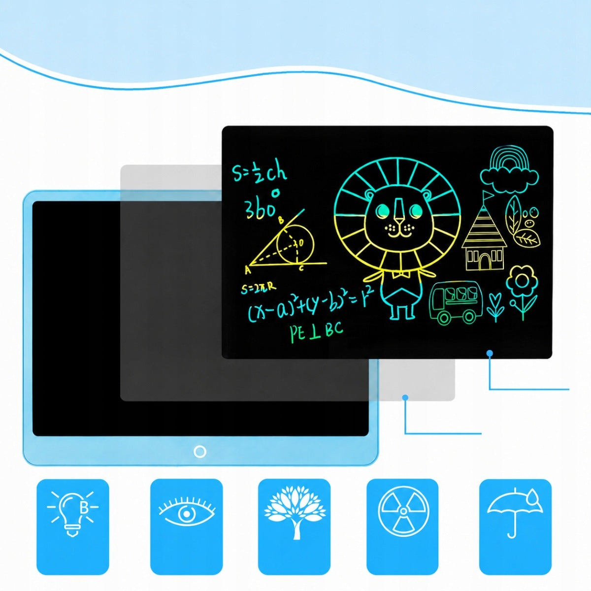 GRAPHIC TABLET FOR DRAWING BOARD DISAPPEARANCE BLUE GIFT + STYLUS Packaging status original