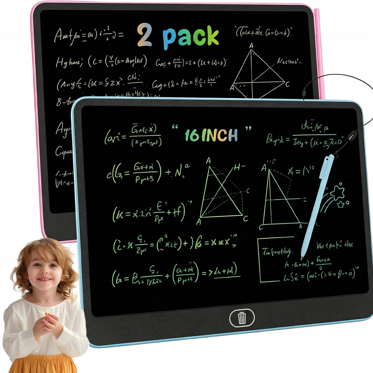 GRAPHIC TABLET FOR DRAWING LCD SET OF 2 PCS EYE-SAFE AND DURABLE