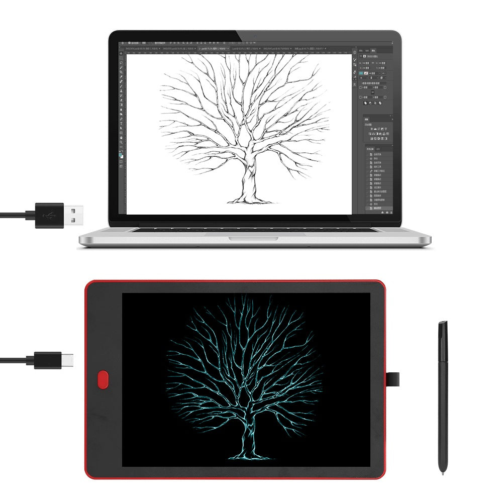 GRAPHIC TABLET FOR DRAWING TABLET LCD + STYLUS CR2025 RED Model 12112000684570