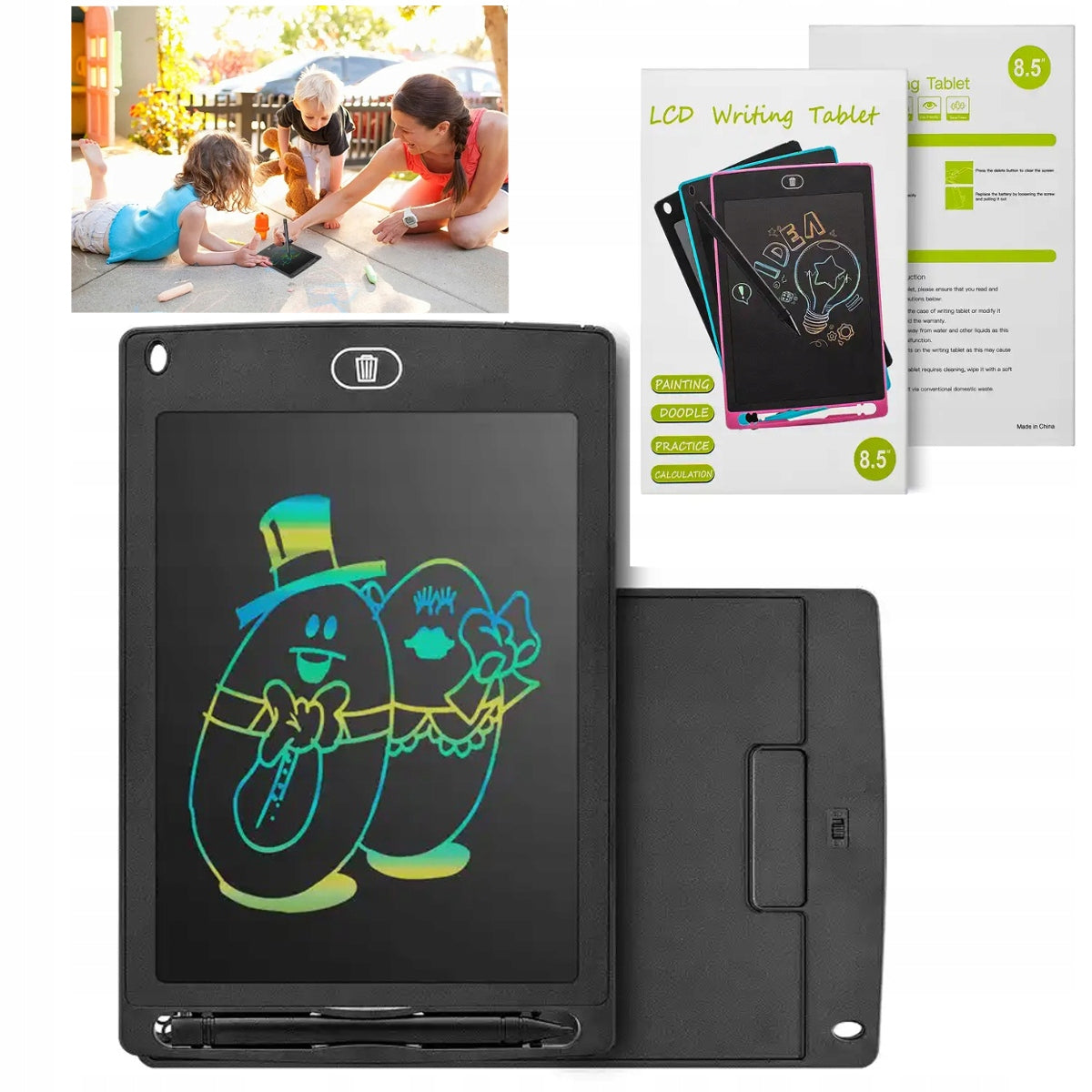 GRAPHICS TABLET FOR DRAWING WRITING DISAPPEARANCE BOARD LCD 8,5 INCH THIN