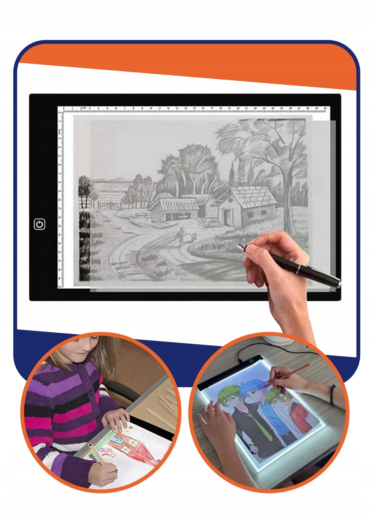 GRAPHICS TABLET LED A4 DRAWING BOARD BACKLIT FOR DRAWING USB Model 650777036