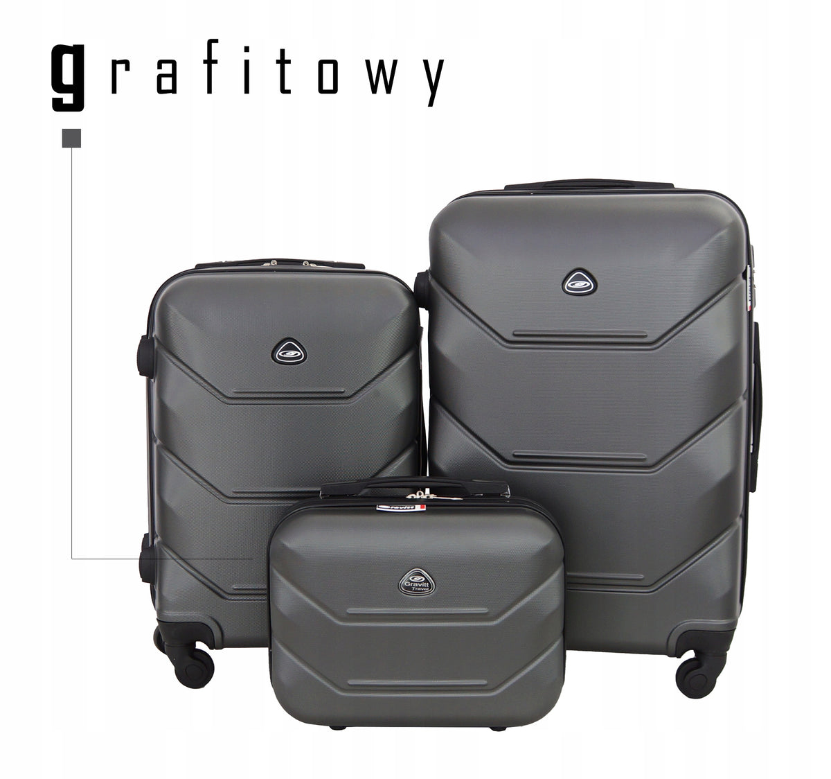 GRAVITT SUITCASE LUGGAGE SMALL SET 3in1 950 Packaging status original