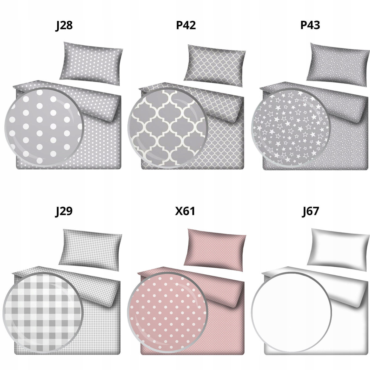 GRAY COTTON BEDDING SET WITH CATS Manufacturer code 02065