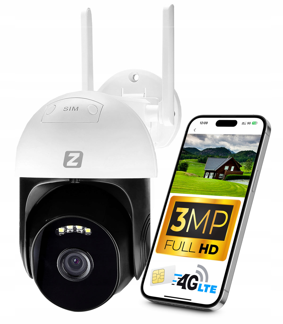 GSM 4G LTE SIM 3MPx 3MP AUDIO Rotating IP Camera, CHARACTER DETECTION
