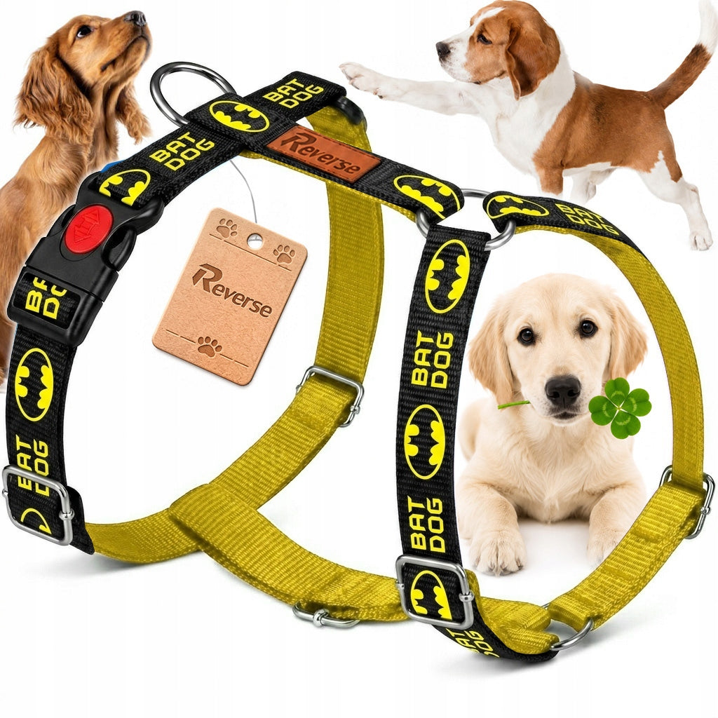 GUARD HARNESS FOR DOG ADJUSTABLE STRONG PRESSURE-FREE DECENT BAT ros. L