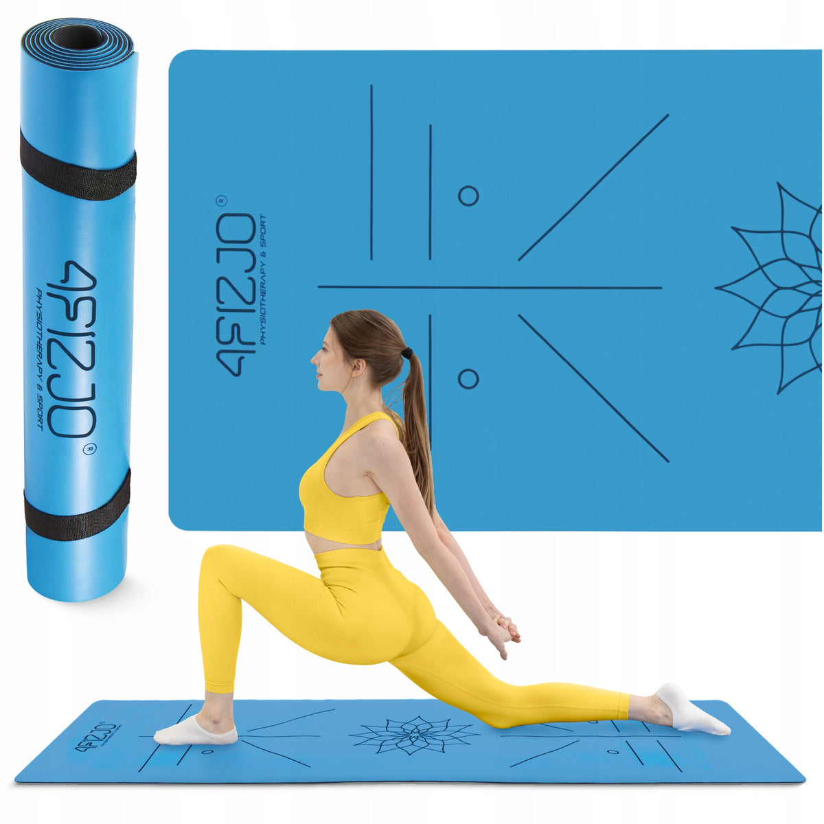 GYMNASTIC EXERCISE YOGA MAT ECO-FRIENDLY PROFESSIONAL RUBBER