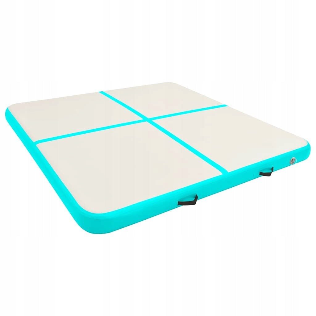 GYMNASTIC MAT WITH PUMP 200X200X10CM PVC GREEN Packaging status original
