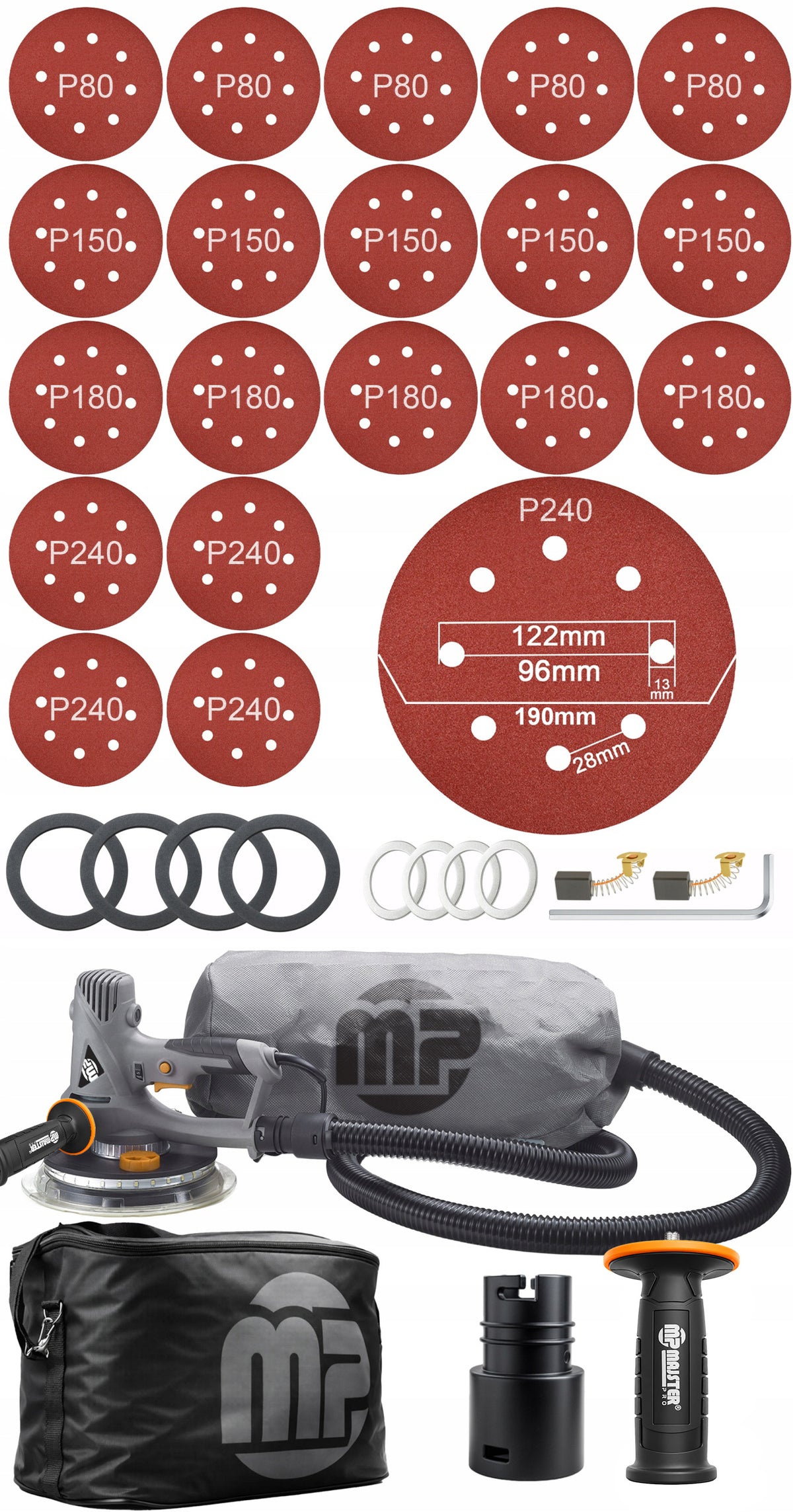 GYPSUM SANDING MACHINE PLASTER Ceiling Walls LED Majster MP0017 Manufacturer code MP0017