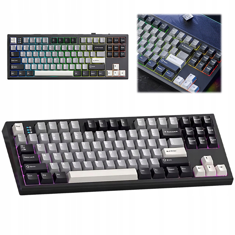 Gaming Keyboard Mechanical Wired For Gamers Office Bluetooth S87