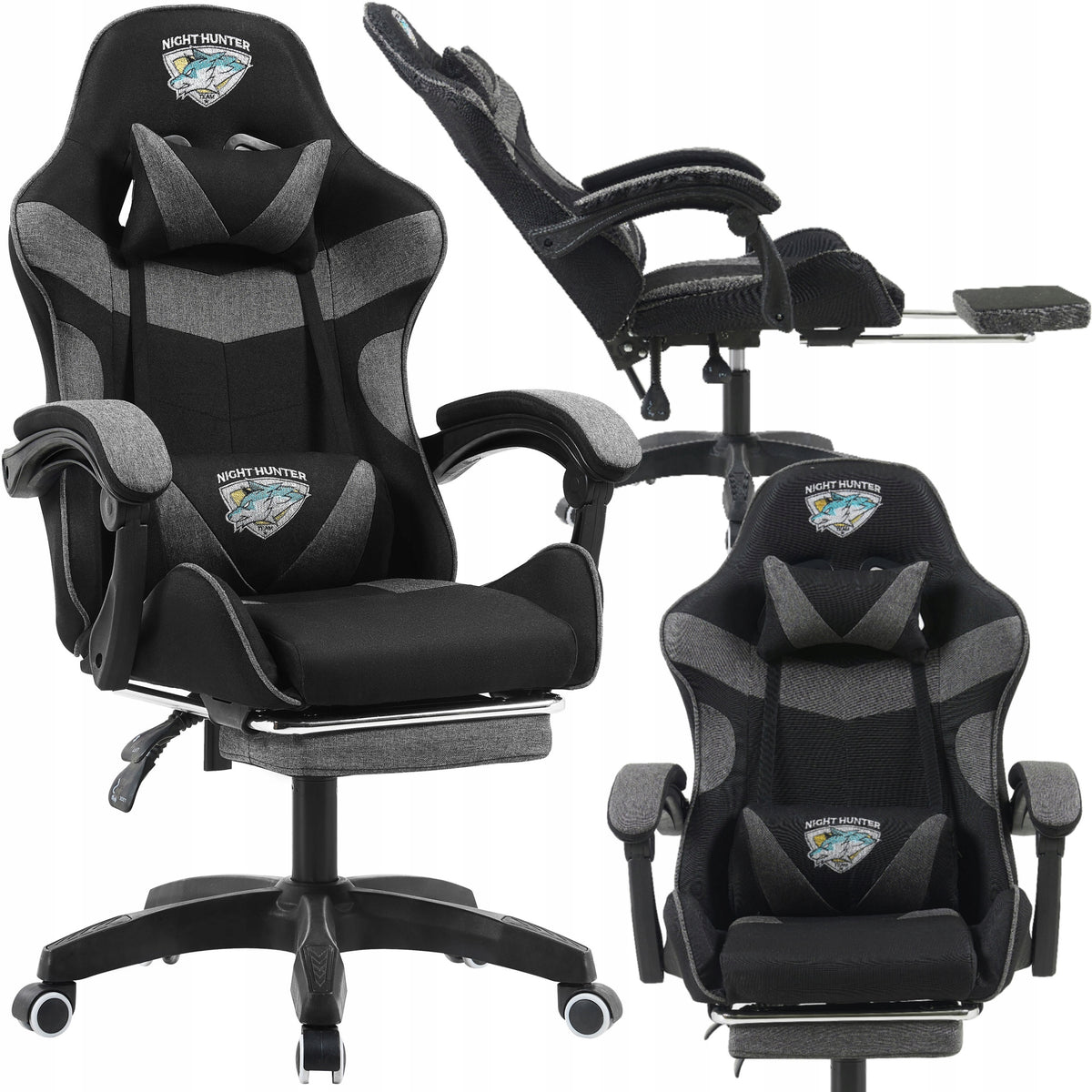 Gaming MASSAGE Chair FABRIC Swivel Player Chair Material FOOTREST