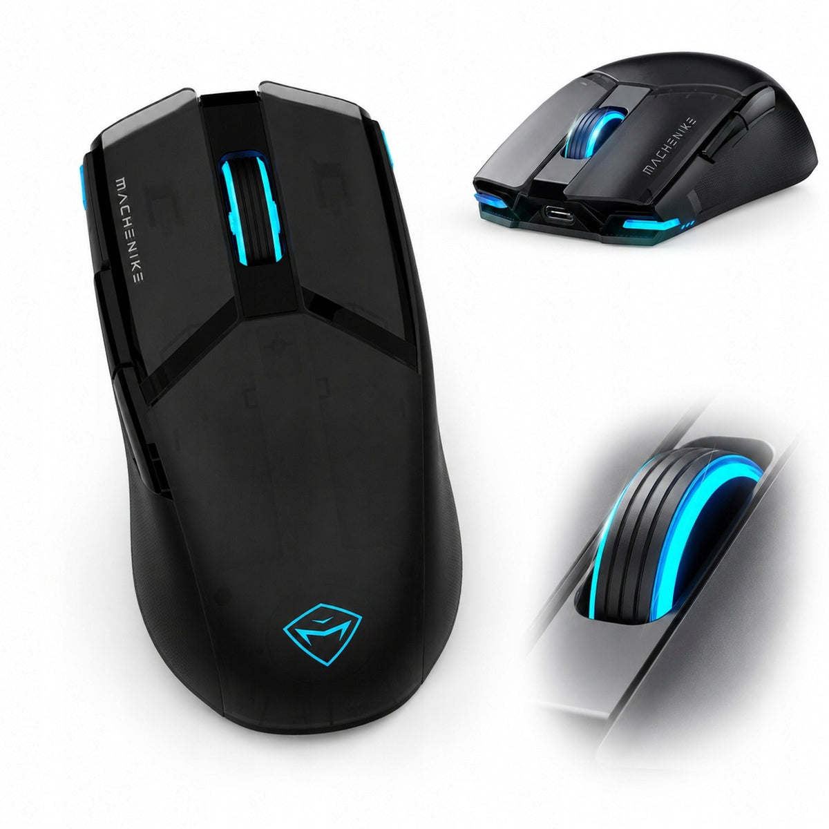 Gaming Mouse Wireless Machenike M7 Pro 26000 DPI RGB Black