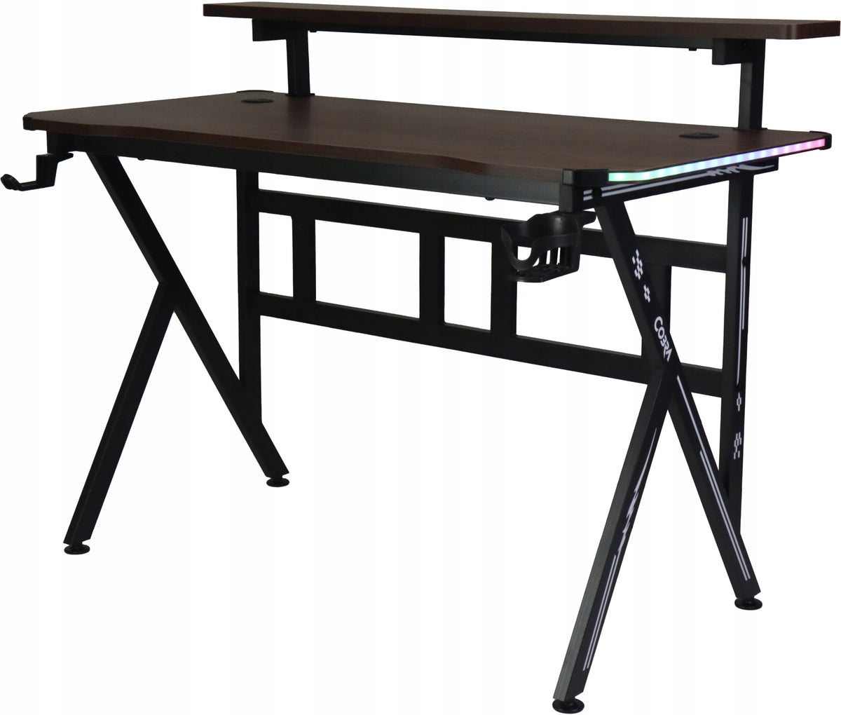 Gaming desk with shelf Cobra CRF4012RGB brown, RGB LED Packaging status original