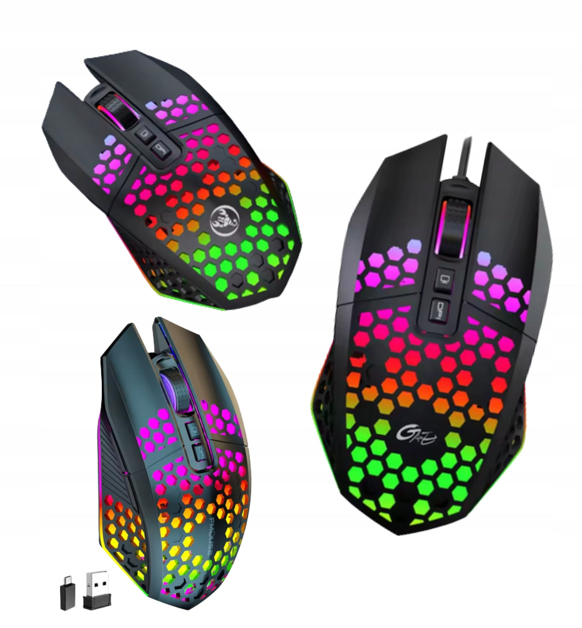 Gaming mouse wireless bluetooth ergonomic for gamers black